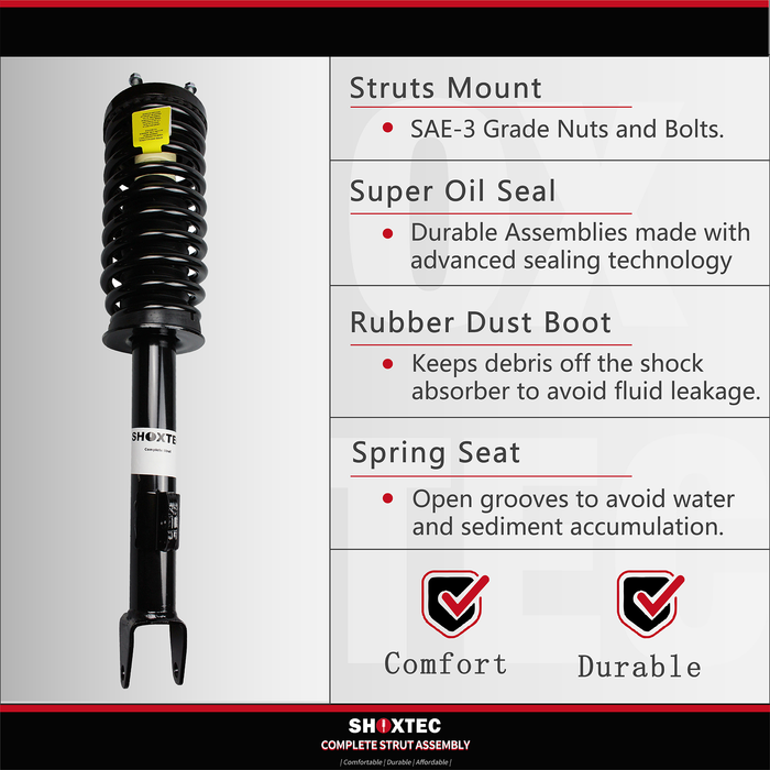 Shoxtec Full Set Complete Strut Assembly Replacement for 2012-2014 Subaru Impreza 2.0L H4, Sport Premium, Limited, Sport Limited, Premium Repl No. 3333445L, 3333445R, 172696