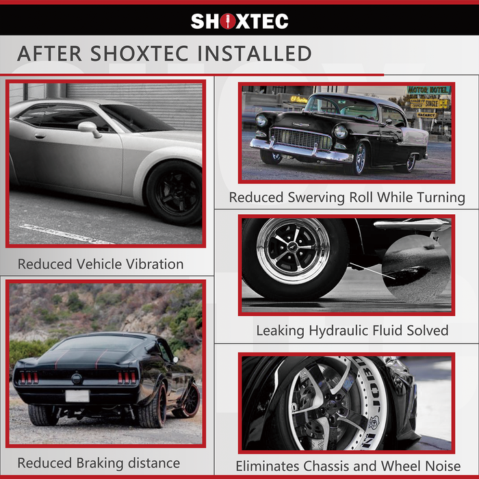 Reemplazo del conjunto de puntal delantero completo Shoxtec para Dodge Challenger SRT8 2009-2010, con suspensión de alto rendimiento Repl No. 1345792L, 1345792R