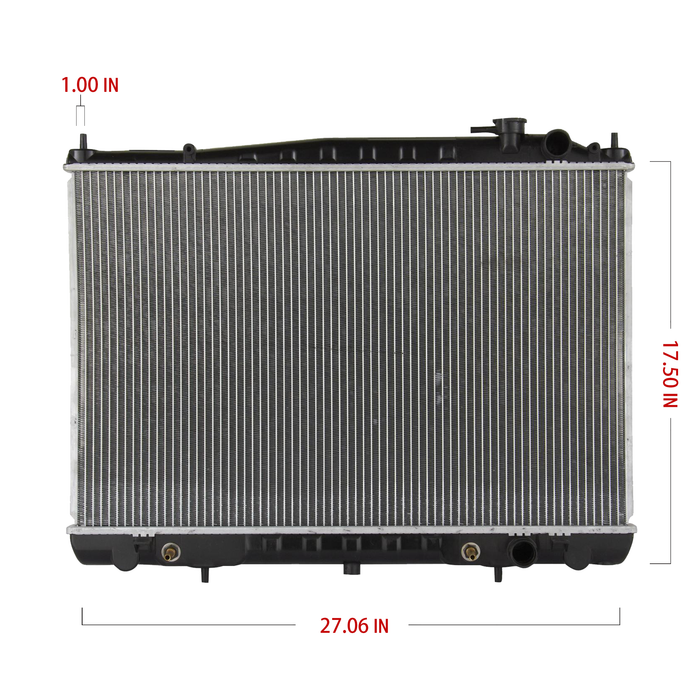 Shoxtec Reemplazo del radiador de núcleo de aluminio para Nissan Frontier 1998-2015 2000-2004 Nissan Xterra Repl No.CU2215