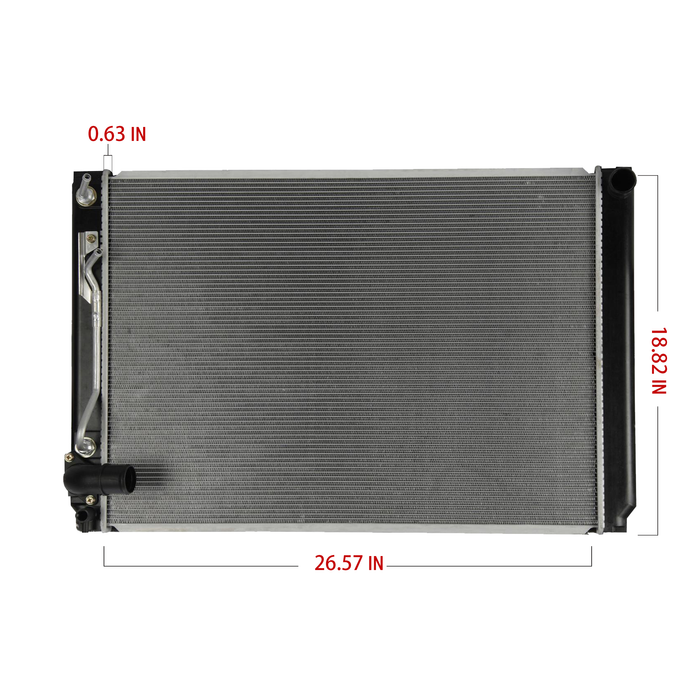 Shoxtec Aluminum Core Radiator Replacement for 2005-2006 Toyota Sienna V6 3.3L Repl No. CU2925