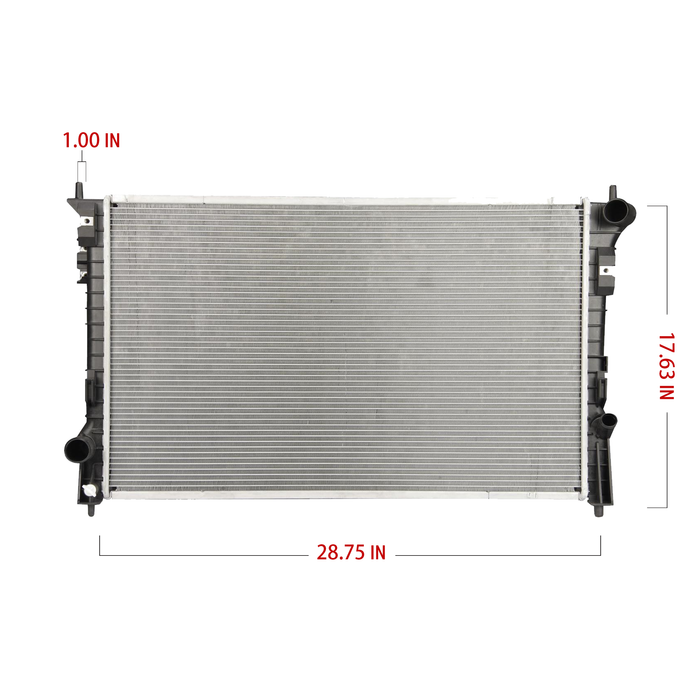 Shoxtec Aluminum Core Radiator Replacement for 2007-2014 Ford Edge 2009-2012 Ford Flex 2008-2019 Ford Taurus 2009-2016 Lincoln MKS 2010-2012 Lincoln MKT 2007-2015 Lincoln MKX 08 09 Mercury Sable Repl No.CU2937