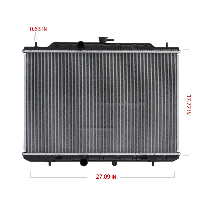 Shoxtec Reemplazo del radiador de núcleo de aluminio para Nissan Rougue L4 2.5L 2008-2015 Repl No. CU13047