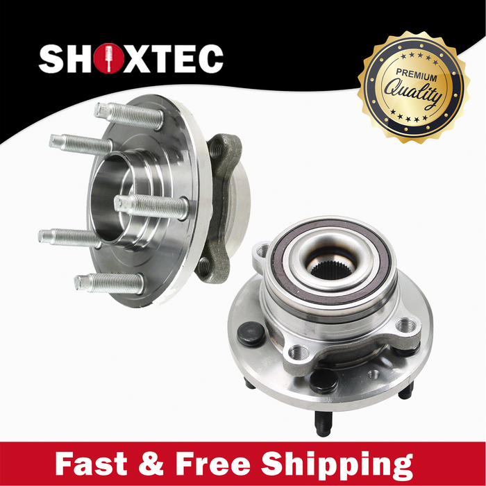 Shoxtec Front Pair Wheel Bearing Hub Assembly Replacement for 2011-2019 ford Explorer Replacement for 2013-2019 ford Police Interceptor Utility Repl. no 512460