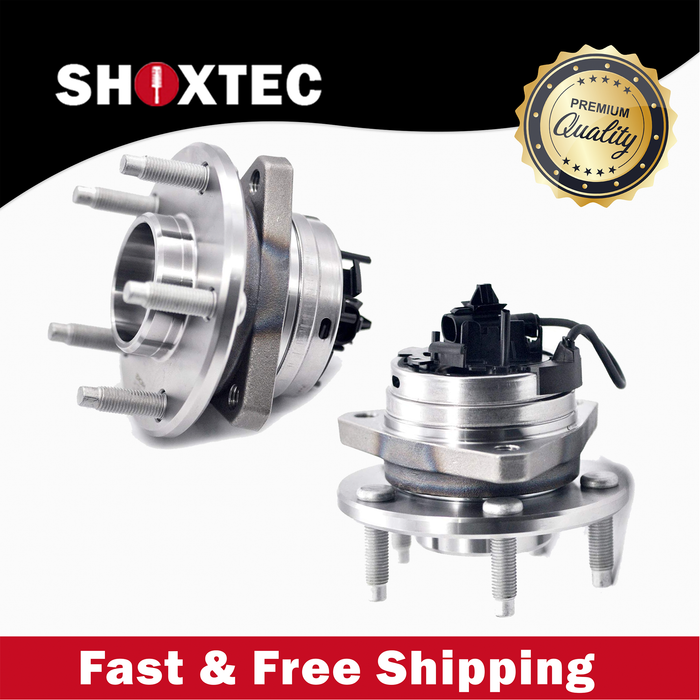 Shoxtec Front Pair Wheel Bearing Hub Assembly Replacement for 08-10 Chevrolet Cobalt 08-10 Chevrolet HHR 04-07 Chevrolet Malibu 08-12 Chevrolet Malibu 05-10 Pontiac G6 07-09 Saturn Aura Repl. no 513214