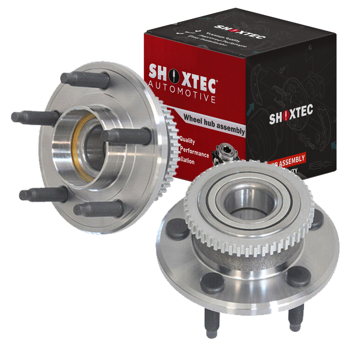 Shoxtec Front Pair Wheel Bearing Hub Assembly Replacement for 2005-2007 Avanti Avanti 2005-2009 Ford Mustang for models with 4 Wheel ABS 2010-2014 Ford Mustang Repl. no 513221