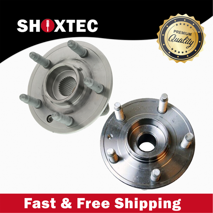 Shoxtec Front Pair Wheel Bearing Hub Assembly Replacement for 11-14 ford Edge 09-19 ford Flex 13-19 ford Police Interceptor Sedan 10-12 Taurus 09-16 Lincoln MKS 10-19 MKT Repl. no 513275