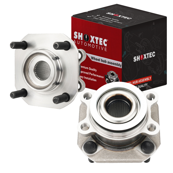 Shoxtec Front Pair Wheel Bearing Hub Assembly Replacement for 2007-2012 Nissan Sentra Fits vehicles with 2.0L L4 with 4-wheel ABS Repl. no 513297