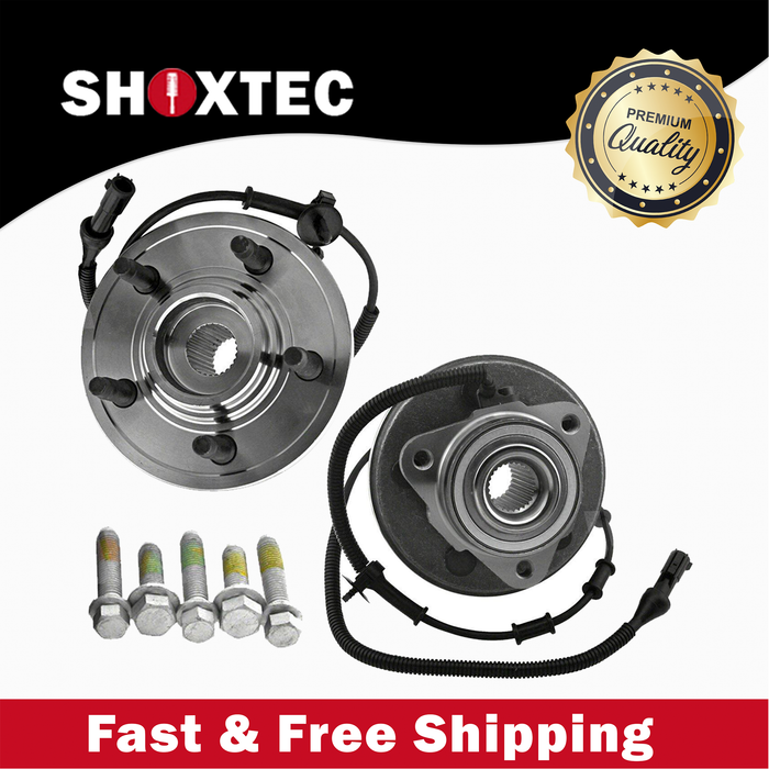 Shoxtec Front Pair Wheel Bearing Hub Assembly Replacement for 2002-2005 ford Explorer 2002-2003 ford Explorer 2003-2005 Lincoln Aviator 2002-2005 Mercury Mountaineer Repl. no 515050