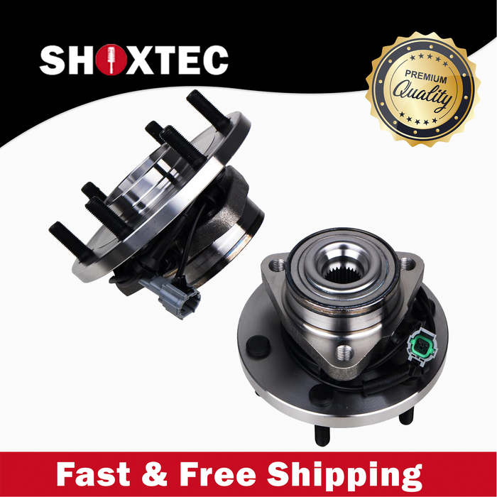 Shoxtec Front Pair Wheel Bearing Hub Assembly Replacement for 2004-2007 Nissan Titan Replacement for 2004 Nissan Pathfinder Fits submodels LE and SE Repl. no 515066