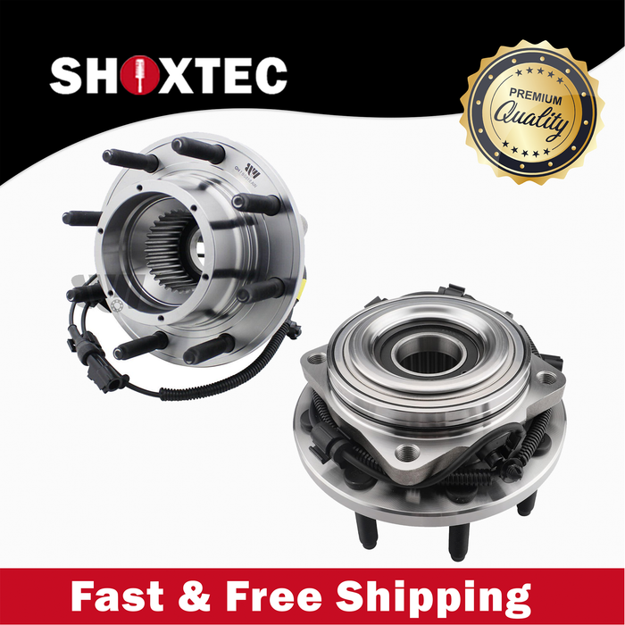Shoxtec Front Pair Wheel Bearing Hub Assembly Replacement for 2005-2010 ford F-350 Super Duty Replacement for 2005-2010 ford F-250 Super Duty Repl. no 515081