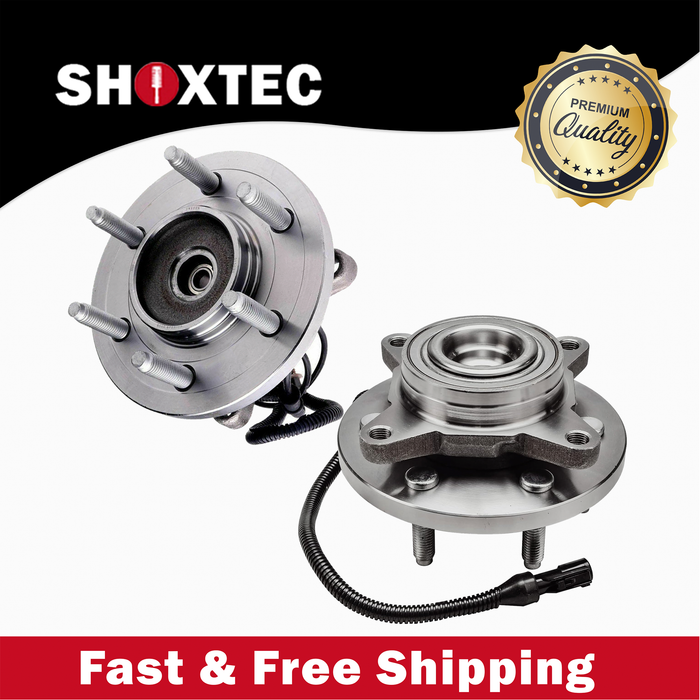 Shoxtec Front Pair Wheel Bearing Hub Assembly Replacement for 2007-2010 ford Expedition RWD Replacement for 2007-2010 ford Expedition and 2007-2010 Lincoln Navigator Fit RWD Only Repl. no 515094