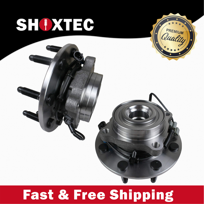 Shoxtec Front Pair Wheel Bearing Hub Assembly Replacement for 07-10 Chevrolet Silverado 07-10 GMC Sierra 3500 HD 11-13 Chevrolet Suburban 2500 11 GMC Yukon XL 2500 07 GMC Sierra 2500 HD Repl. no 515098
