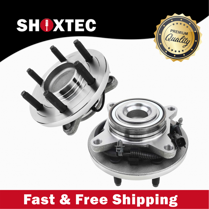 Shoxtec Front Pair Wheel Bearing Hub Assembly Replacement for 2011-2014 ford Expedition 2011-2014 Lincoln Navigator 2011-2014 ford F-150 Fits RWD Only Repl. no 515143