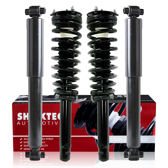 Shoxtec Full Set Complete Strut Shock Absorbers Replacement for 2010-2012 Ford Fusion; 2.5L Replacement for 2010-2011 Mercury Milan; 2.5L Repl. no 272596 5784