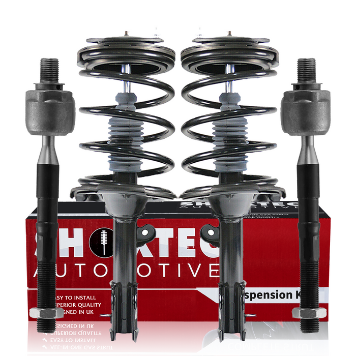 Shoxtec 4pc Front Suspension Shock Absorber Kits Replacement for 2007-2009 Hyundai Santa Fe with 2.7L V6 and 3.3L V6 engines Includes 2 Complete Struts 2 Front Inner Tie Rod End