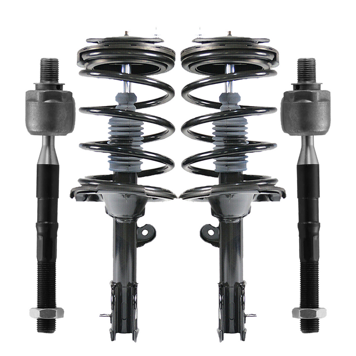 Shoxtec 4pc Front Suspension Shock Absorber Kits Replacement for 2007-2009 Hyundai Santa Fe with 2.7L V6 and 3.3L V6 engines Includes 2 Complete Struts 2 Front Inner Tie Rod End