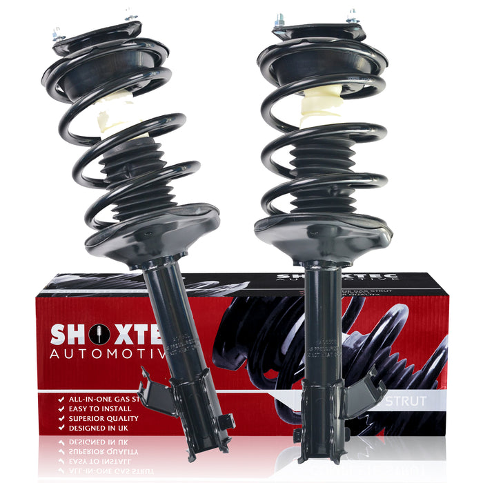 Shoxtec Front Complete Struts Assembly Replacement for 1999-2002 Nissan Quest 3.3L; 1999-2002 Mercury Villager Coil Spring Assembly Shock Absorber Repl Part no. 11434 11433