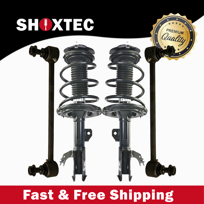Shoxtec 4pc Front Suspension Shock Absorber Kits Replacement for 2012-2014 Toyota Camry SE Model Only 2.5L I4 Includes 2 Complete Struts 2 Front Sway Bars Endlink