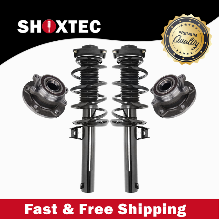 Shoxtec Front Struts Wheel Bearing Hubs Set Replacement for 2009-2017 Volkswagen Tiguan 2.0L; Replacement for 2017-2018 Volkswagen Tiguan Limited Repl Part No. 1335957 513253