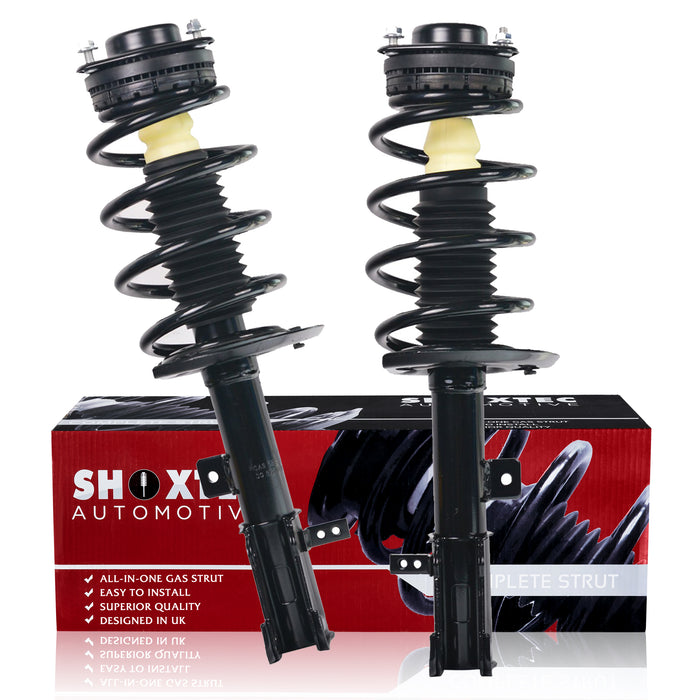 Shoxtec Front Complete Struts For 2008 - 2014 Dodge Avenger; 2007 - 2010 Chrysler Sebring Coil Spring Shock Absorber Repl Part No. 171131 171130