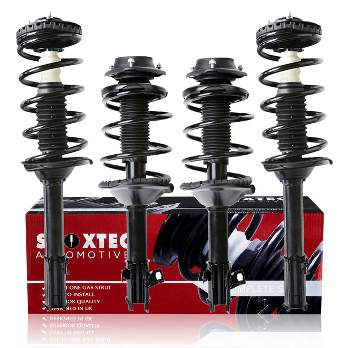 Shoxtec Full Set Complete Strut fits 2001-2002 Subaru Forester Coil Spring Assembly Shock Absorber Kits Repl. Part No.171464 171463 171411 171410