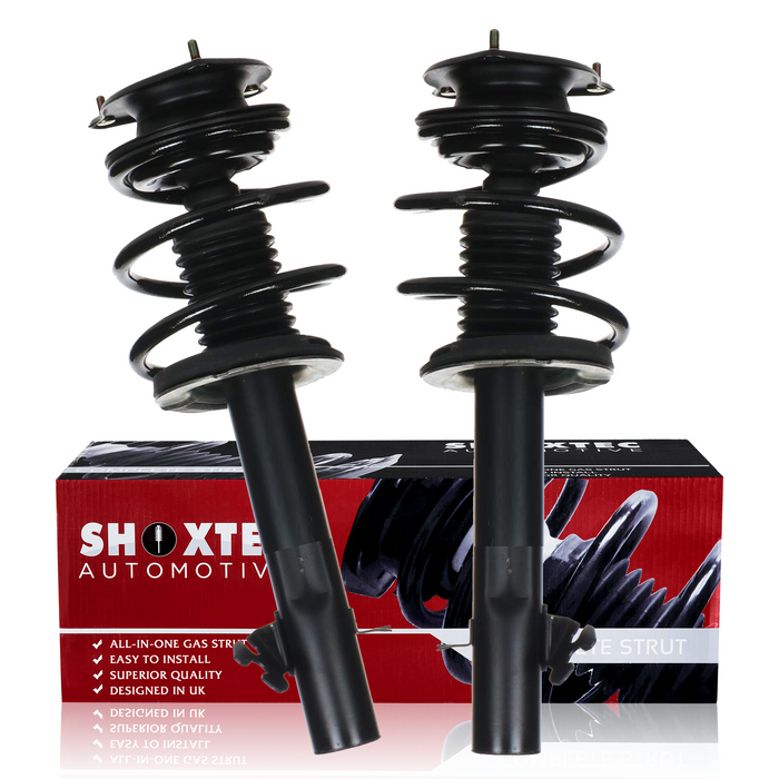 Shoxtec Front Complete Strut Assembly Replacement for 2002 2003 2004 2005 2006 Mini Cooper Hatchback S; All trim levels Repl No. 172266, 172265