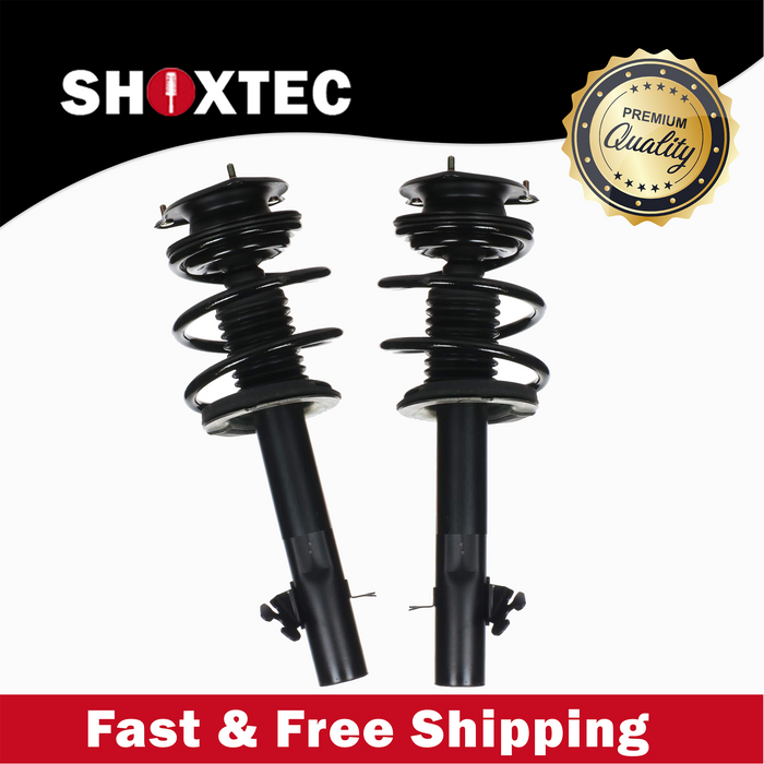 Shoxtec Front Complete Strut Assembly Replacement for 2002 2003 2004 2005 2006 Mini Cooper Hatchback S; All trim levels Repl No. 172266, 172265
