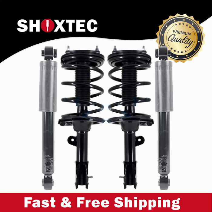 Shoxtec Full Set Complete Strut Assembly Replacement for 2007-2009 Hyundai Sante Fe GLS Repl No. 172300, 172299, 37322
