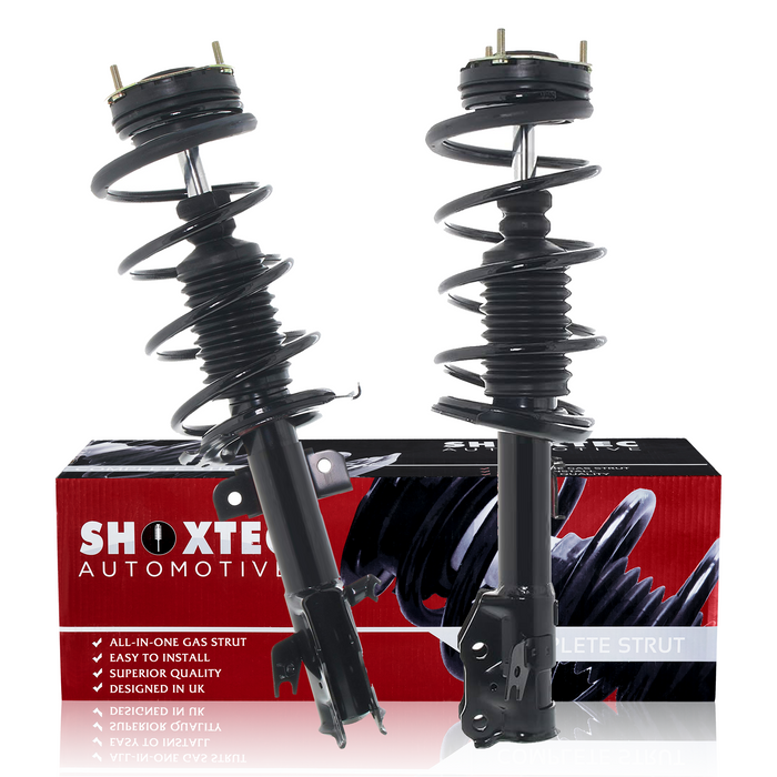 Shoxtec Front Complete Strut Assembly Replacement for 2011 2012 2013 2014 Mazda 2 Coil Spring Assembly Shock Absorber Repl No. 172545, 172544