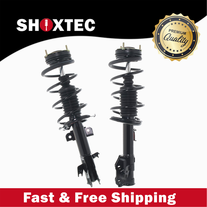 Shoxtec Front Complete Strut Assembly Replacement for 2011 2012 2013 2014 Mazda 2 Coil Spring Assembly Shock Absorber Repl No. 172545, 172544