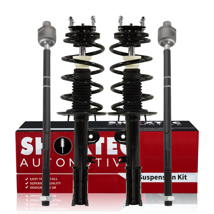 Shoxtec 4pc Front Suspension Shock Absorber Kits Replacement for 2011-2013 Ford Explorer FWD Only Fits manufactured up to Sept. 04, 2012 Includes 2 Complete Struts 2 Front Inner Tie Rod End