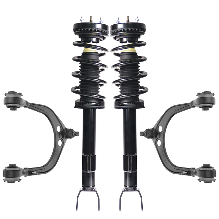 Shoxtec 4pc Front Suspension Shock Absorber Kits Replacement for 2012-2019 Dodge Challenger Includes 2 Complete Struts 2 Front Upper Control Arm and Ball Joint Assembly
