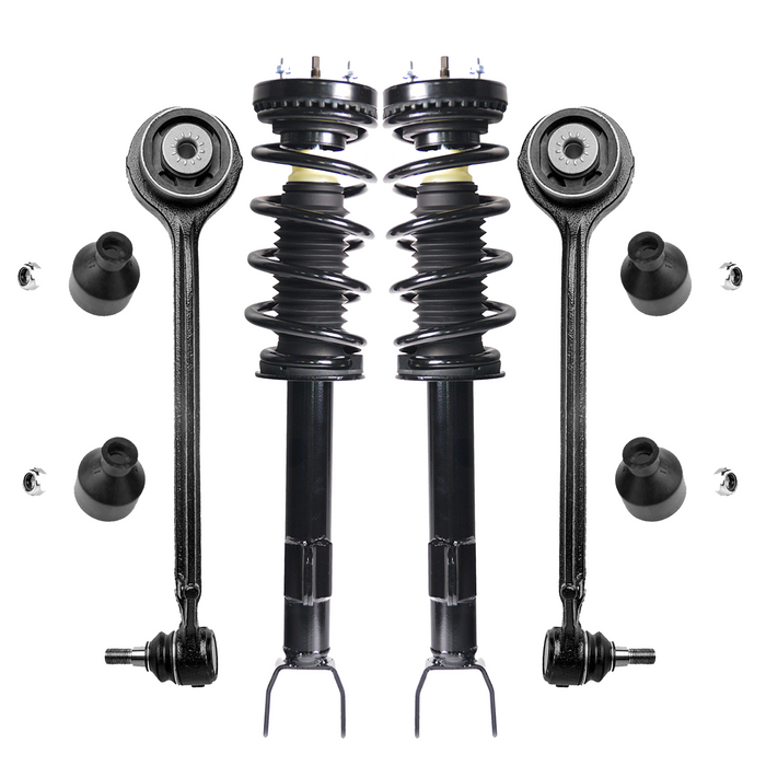 Shoxtec 4pc Front Suspension Shock Absorber Kits Replacement for 2012-2019 Dodge Challenger Includes 2 Complete Struts 2 Front Control Arm and Ball Joint Assembly