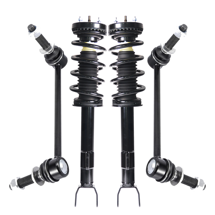 Shoxtec 4pc Front Suspension Shock Absorber Kits Replacement for 2012-2019 Dodge Challenger 2012-2013 Dodge Charger Includes 2 Complete Struts 2 Front Sway Bars End Link