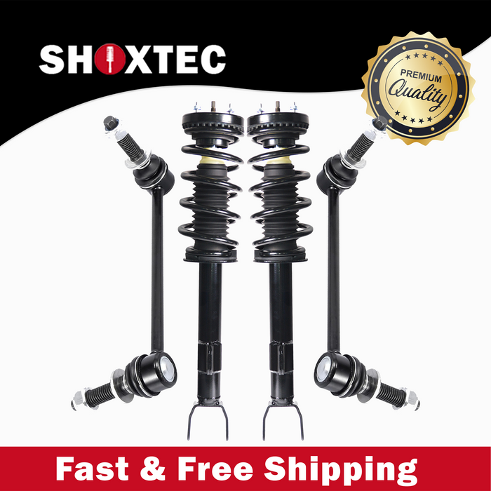Shoxtec 4pc Front Suspension Shock Absorber Kits Replacement for 2012-2019 Dodge Challenger 2012-2013 Dodge Charger Includes 2 Complete Struts 2 Front Sway Bars End Link