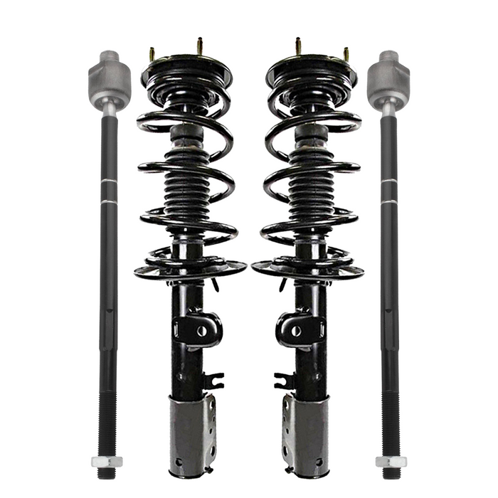 Shoxtec 4pc Front Suspension Shock Absorber Kits Replacement for 2013-2019 Ford Explorer Includes 2 Complete Struts 2 Front Inner Tie Rod End