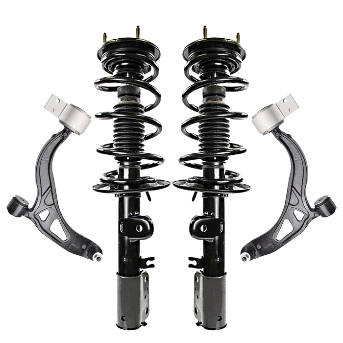 Shoxtec 4pc Front Suspension Shock Absorber Kits Replacement for 2013-2019 Ford Explorer Includes 2 Complete Struts 2 Front Lower Control Arms and Ball Joint Assembly
