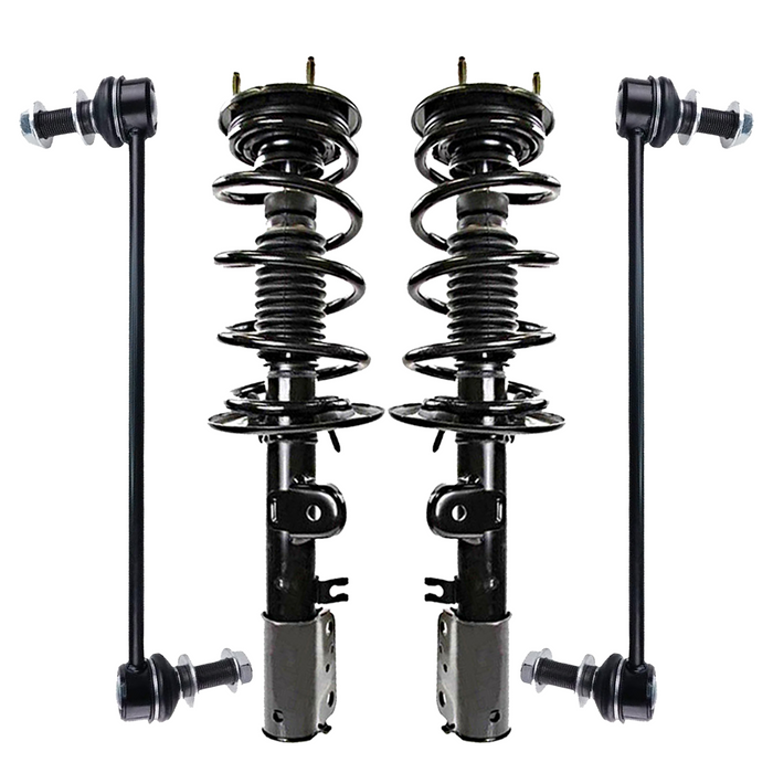 Shoxtec 4pc Front Suspension Shock Absorber Kits Replacement for 2013-2019 Ford Explorer Includes 2 Complete Struts 2 Front Sway Bar End Link