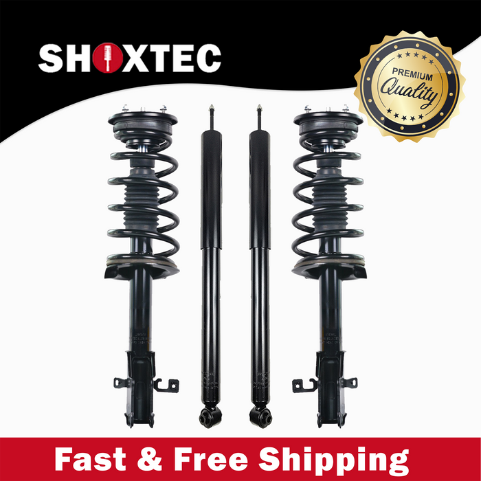 Shoxtec Full Set Complete Strut Assembly Replacement for 2009-2010 Ford Edge FWD; 2009-2010 Lincoln MKX FWD Repl No. 172889, 172888, 37302