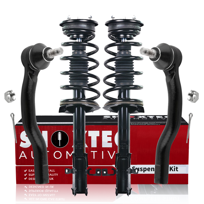 Shoxtec 4pc Front Suspension Shock Absorber Kits Replacement for 2007-2010 Ford Edge FWD only 2007-2010 Lincoln MKX FWD only Includes 2 Complete Struts 2 Outer Tie Rod End