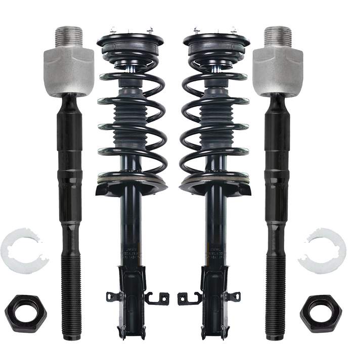 Shoxtec 4pc Front Suspension Shock Absorber Kits Replacement for 2007-2010 Ford Edge FWD only 2007-2010 Lincoln MKX FWD only Includes 2 Complete Struts 2 Inner Tie Rod End