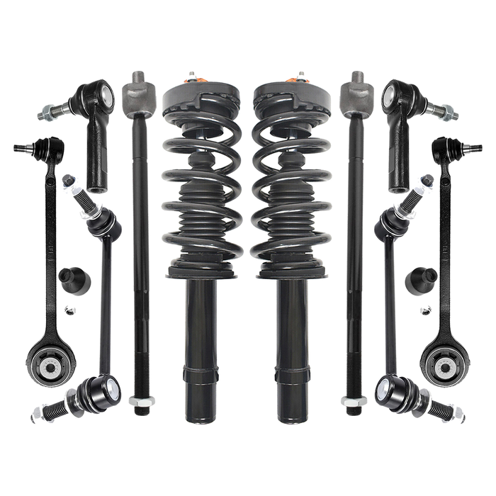 Shoxtec 6pc Suspension Kit Replacement for 06-10 Dodge Charger 06 Dodge Magnum Includes 2 Complete Struts 2 Sway Bars 2 Upper Control Arms