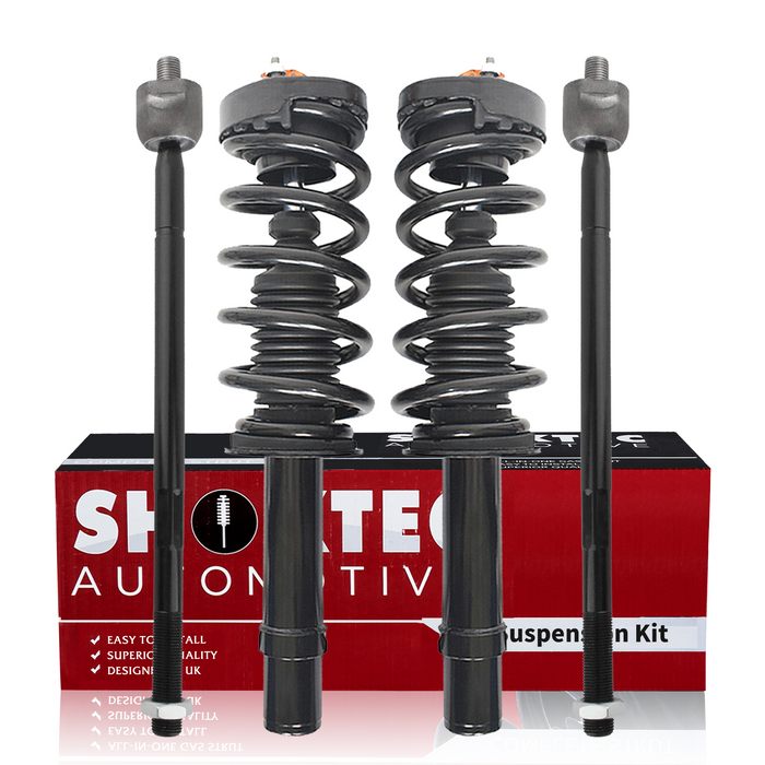 Shoxtec 4pc Front Suspension Shock Absorber Kits Replacement for 12-19 Dodge Charger 12-19 Chrysler 300 AWD only Includes 2 Complete Struts 2 Front Inner Tie Rods