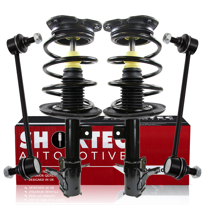 Shoxtec 4pc Front Suspension Shock Absorber Kits Replacement for 2008-2011 Nissan Altima Submodels Sedan Hybrid ELECTRIC/GAS Includes 2 Complete Struts 2 Front Sway Bar End Link
