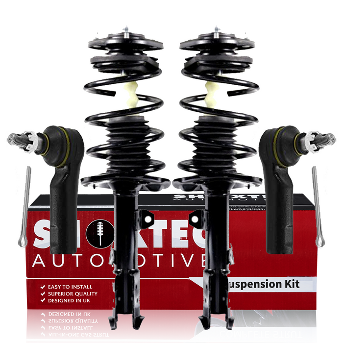 Shoxtec 4pc Front Suspension Shock Absorber Kits Replacement for 2014-2019 Toyota Corolla Includes 2 Complete Struts 2 Outer Tie Rod End