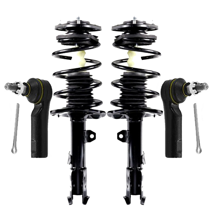 Shoxtec 4pc Front Suspension Shock Absorber Kits Replacement for 2014-2019 Toyota Corolla Includes 2 Complete Struts 2 Outer Tie Rod End