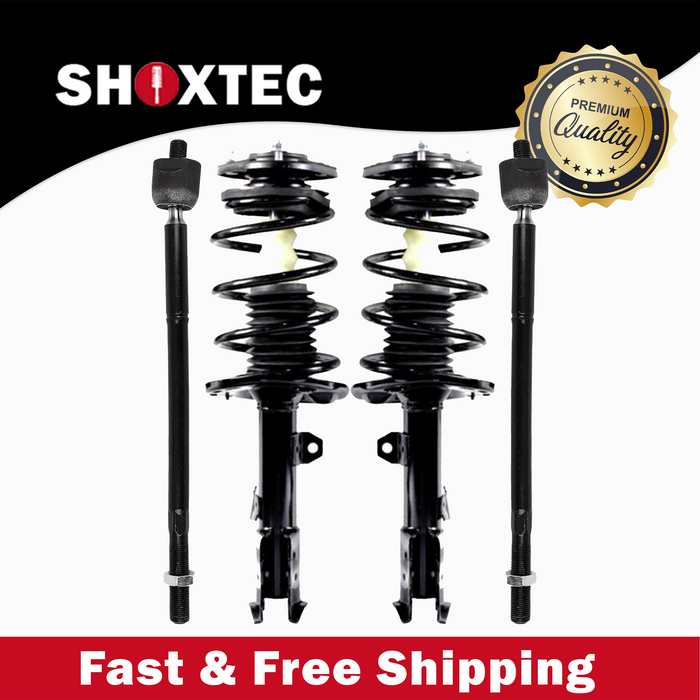 Shoxtec 4pc Front Suspension Shock Absorber Kits Replacement for 2014-2019 Toyota Corolla Includes 2 Complete Struts 2 Inner Tie Rod End