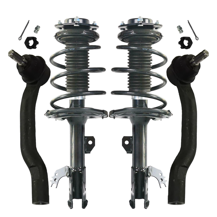 Shoxtec 4pc Front Suspension Shock Absorber Kits Replacement for 2012-2014 Toyota Camry Includes 2 Complete Struts 2 Outer Tie Rod End