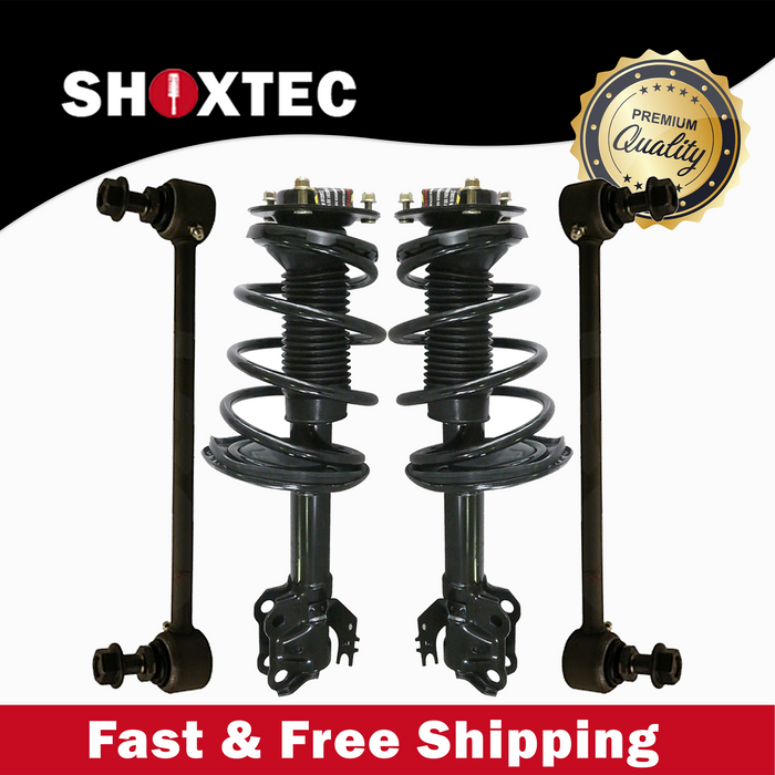 Shoxtec 4pc Front Suspension Shock Absorber Kits Replacement for 2012-2017 Toyota Camry E Includes 2 Complete Struts 2 Front Sway Bars Endlink
