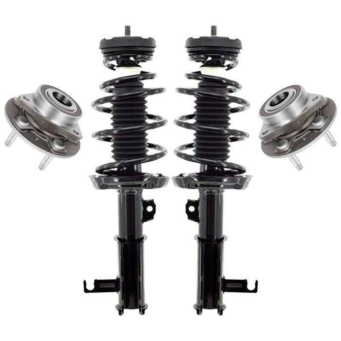 Shoxtec Front Struts Wheel Bearing Hubs Set Replacement for 2018-2019 Chevrolet Impala; V6 3.6L Engine Only Repl. Part No. 2333714LR 513282